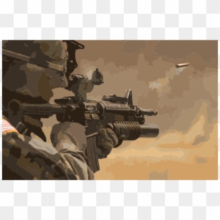 M4 Vector Machine Gun - M4 Carbine, HD Png Download