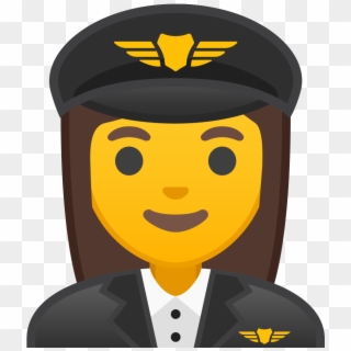Woman Pilot Icon - Pilot Emoji, HD Png Download