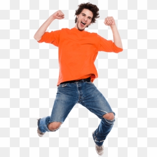 Happy Man Jumping Png, Transparent Png