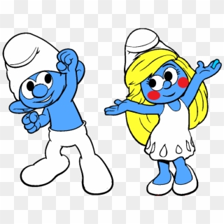 Smurfs The Lost Village - Clumsy And Smurfette, HD Png Download