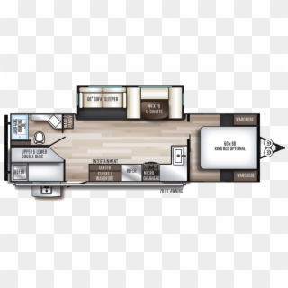 2020 Solaire Ultra Lite 268bhsk Floor Plan Img - Caravan, HD Png Download
