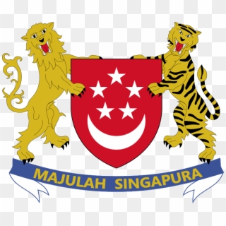 Coat Of Arms Of Singapore - National Emblem Of Singapore, HD Png Download