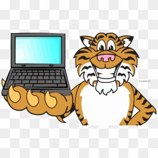 Computer Tigger Clipart Png Image Download - Tiger Reading A Book, Transparent Png