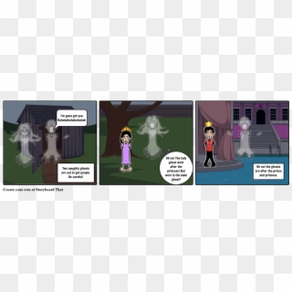 The Two Naughty Ghosts - Cartoon, HD Png Download