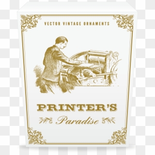 Printers Paradise - Vintage Printer Vector, HD Png Download