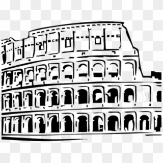 Colosseum Clipart Colloseum - Rome Clipart Black And White, HD Png Download
