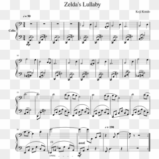 Zelda's Lullaby - Sheet Music, HD Png Download