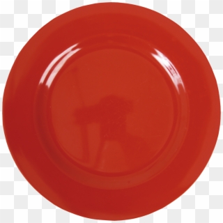 Red Melamine Round Dinner Plate By Rice Dk Vibrant - Red Plate, HD Png Download