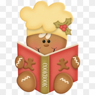 Gingerbread Man With Cookbook - Galletas De Jengibre Para Navidad, HD Png Download