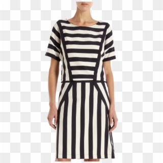 Marc By Marc Jacobs Black And White Stripe Dress - Day Dress, HD Png Download