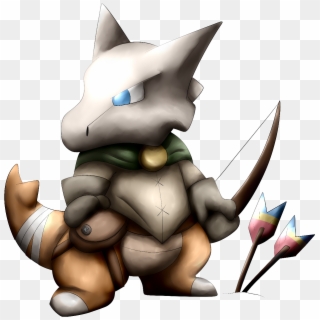 A Marowak Wearing Light Armour And Holding A Bow - Cartoon, HD Png Download