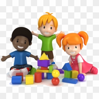 Children Playing With Blocks Clipart, HD Png Download