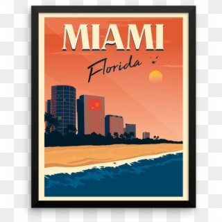 Miami Travel Poster - Poster, HD Png Download