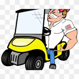 Cartoon Golf Cart - Cartoon Picture Of Golf Cart, HD Png Download