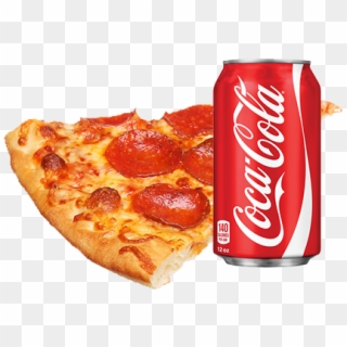 Slice Cheese & Can Soda - Coca Cola Classic, HD Png Download