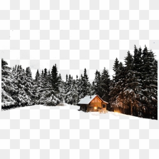 Isolated Cabin In Snow, HD Png Download