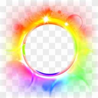 Cadres Photoshop Effects, Tutorials, Image, Polyvore, - Colorful Circle Border, HD Png Download