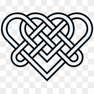 Double Heart Knot 14crossings - Celtic Love Knot Clip Art, HD Png Download