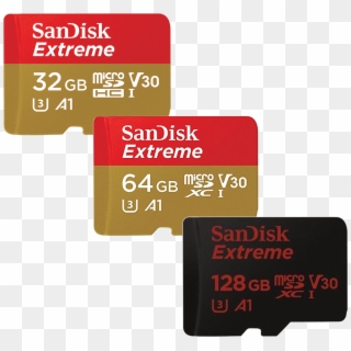 Sandisk Extreme V30 A1 Series Gb Micro Sd Memory Card - Micro Sd, HD Png Download