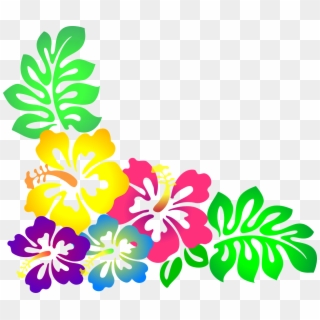 Flower, Hawaii, Hibiscus, Luau, Colorful - Clipart Hawaiian Flowers, HD Png Download
