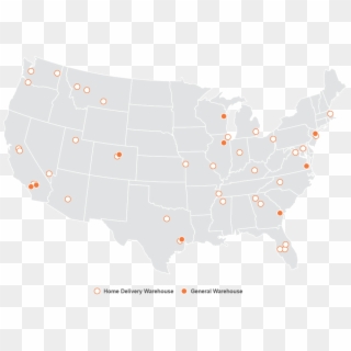 Distribution Warehouses Home Depot Distribution Center - Permian Basin On Us Map, HD Png Download