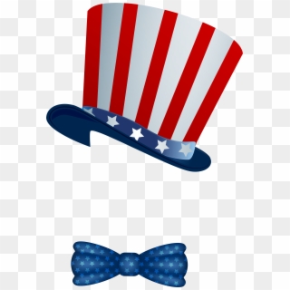 American Hat And Bowtie Png - American Hat Transparent Background, Png Download