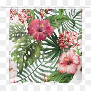 Hawaii Flower Shower Curtain D5 - Bunga Hawaii, HD Png Download