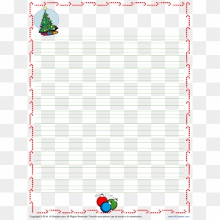 Christmas Lined Writing Paper Template For Kids - Printing And Writing Paper, HD Png Download