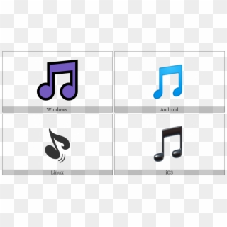 Musical Note On Various Operating Systems - Graphic Design, HD Png Download