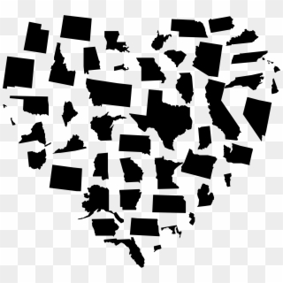 This Free Icons Png Design Of Heart United States Black, Transparent Png