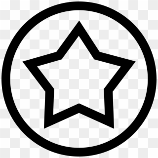 Star Outline In A Circle Line Comments - Boton De Play Png, Transparent Png