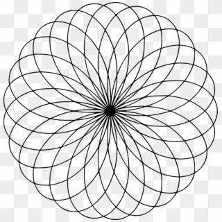 Sacred Geometry Mandala Overlapping Circles Grid Symbol - Flower Of Life Mandala Design, HD Png Download