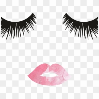 Collection Of Free Drawing Eyelashes Lip Download - Lash And Lips Shirt, HD Png Download