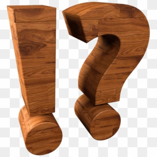 Transparent Png Exclamation And Question Mark Wood - Plywood, Png Download
