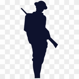 Image Result For Ww1 Soldier Silhouette - World War One Soldier Silhouette, HD Png Download