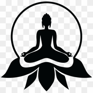 Logo Clipart Yoga - Lord Buddha Black And White, HD Png Download