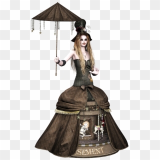 Girl Dress Steampunk Umbrella Png Image - Dress, Transparent Png