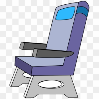 Chair Clipart Row Chair - Airplane Seat Clipart, HD Png Download