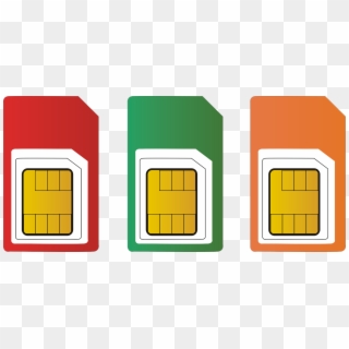 Sim Card Red Mobile Phone Png Image - Simcard Red Png, Transparent Png