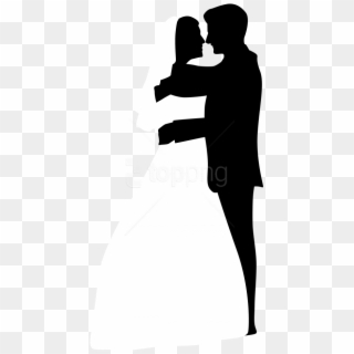 Free Png Download Wedding Couple Silhouettes Clip Art - Wedding Couple Clipart Black And White, Transparent Png