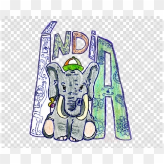 Indian Elephant Drawings Clipart Indian Elephant Drawing - Drawing Of Indian Elephant, HD Png Download