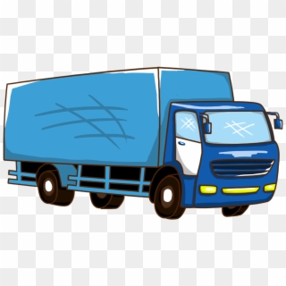 Hand Drawn Illustration Vehicle Lorry Png And Psd - Xe Tải Hoạt Hình, Transparent Png