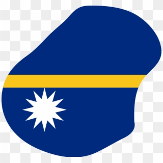 Nauru Flag Map - Flag Map Of Nauru, HD Png Download