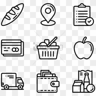 Free Png Grocery Icons - Design Vector Icon, Transparent Png