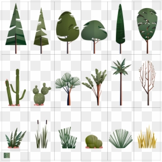 Vector Trees & Exterior Plants - Illustration, HD Png Download