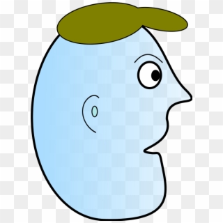 Cartoon Man Face Profile Wearing Cap - Clip Art, HD Png Download