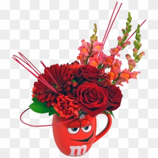 Red M&m Flower Mug - Bouquet, HD Png Download