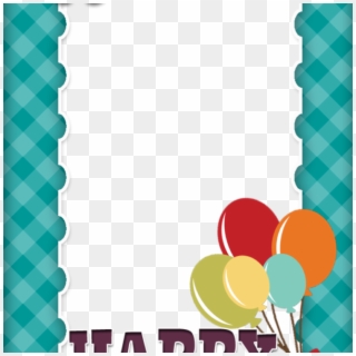Birthday Frame With Ballons - Simple Birthday Photo Frame, HD Png Download