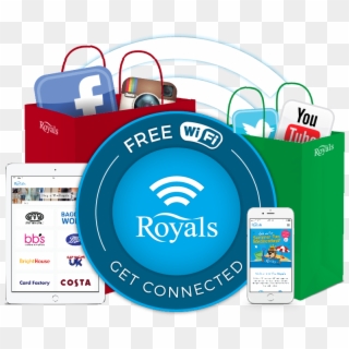 Free Wifi Arrives At The Royals - Graphic Design, HD Png Download