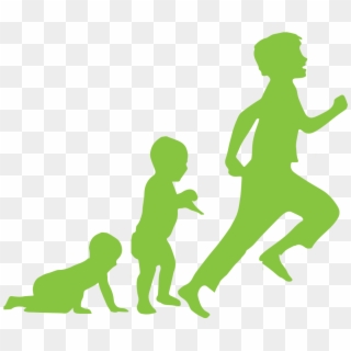Children Running Silhouette , Png Download - Silhouette Children Running, Transparent Png
